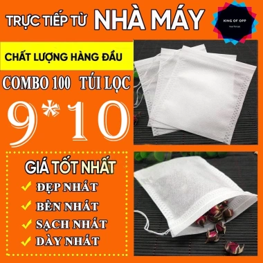 Combo 100 Túi Lọc Trà, Café, Thảo Dược Dây Rút Không Dệt Dùng 1 Lần - Nhiều Kích Thước - Giá 15.500 VND 4
