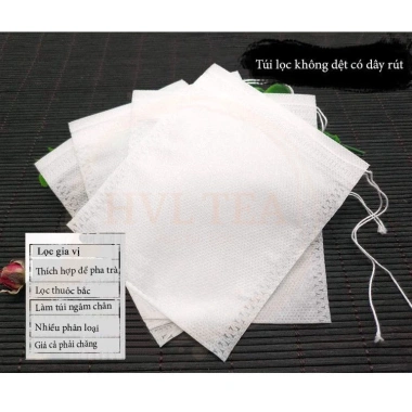 Combo 100 Túi Lọc Trà, Café, Thảo Dược Dây Rút Không Dệt Dùng 1 Lần - Nhiều Kích Thước - Giá 15.500 VND 5