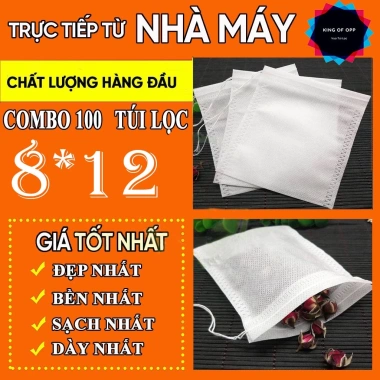 Combo 100 Túi Lọc Trà, Café, Thảo Dược Dây Rút Không Dệt Dùng 1 Lần - Nhiều Kích Thước - Giá 15.500 VND 10
