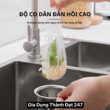 Combo 100 túi lưới lọc rác Helfer cho bồn rửa chén Giá chỉ 10.500đ siêu rẻ 3