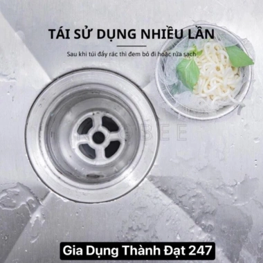 Combo 100 túi lưới lọc rác Helfer cho bồn rửa chén Giá chỉ 10.500đ siêu rẻ 6