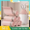 Combo 100 túi rác nhà bếp dây chống rò rỉ, chống thủng siêu bền, tiện lợi gọn gàng - TR03