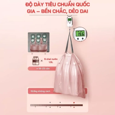 Combo 100 túi rác nhà bếp dây chống rò rỉ, chống thủng siêu bền, tiện lợi gọn gàng - TR03 3