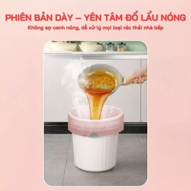 Combo 100 túi rác nhà bếp dây chống rò rỉ, chống thủng siêu bền, tiện lợi gọn gàng - TR03 5