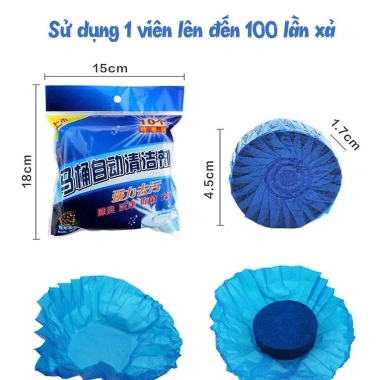Combo 100 Viên Thả Bồn Cầu Khử Mùi Chanh, Viên Tẩy Sạch Mảng Bám, Khử Khuẩn - Giá 79.990₫