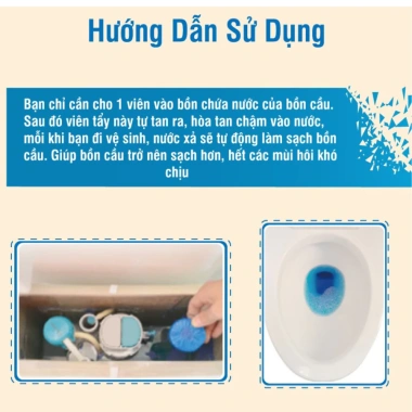 Combo 100 Viên Thả Bồn Cầu Khử Mùi Chanh, Viên Tẩy Sạch Mảng Bám, Khử Khuẩn - Giá 79.990₫