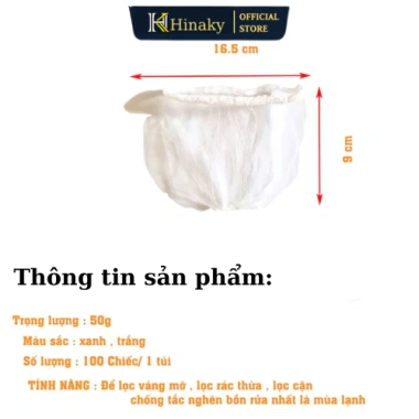 Combo 1.000 túi lọc rác bồn rửa chén HINAKY giá sỉ - Set 10 gói chỉ 152.000₫ 2