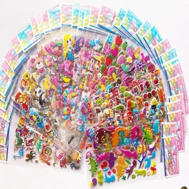 Combo 100+50 Sticker 3D Nổi - Hình Dán Trang Trí Quà Tặng Bé Giá 76.000đ