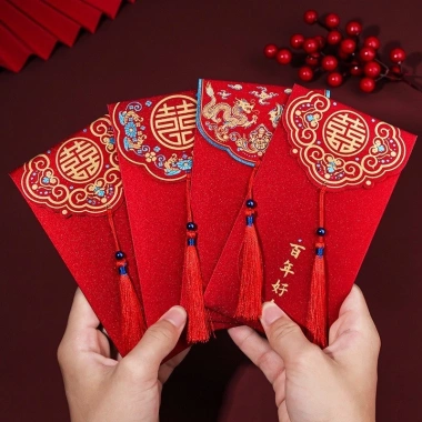 Combo 10/20 Bao lì xì Phúc Lộc Tài Rua Đỏ - Mừng Tuổi Tua Tết, Giá 34.500đ