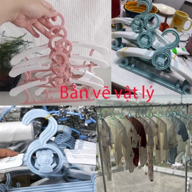Combo 10/30/50 Móc Treo Quần Áo Trẻ Em Nhựa Chống Trượt Điều Chỉnh Độ Rộng - 29.000đ 5