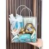 Combo 10c Túi mica quai trắng 20x10x20cm - Đựng hoa, quà tặng 14/2 8/3 20/10 20/11 3