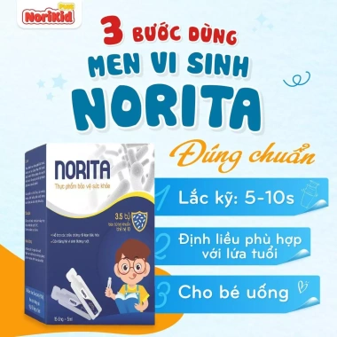 Combo 10h + 2h Men Vi Sinh Norita cho Bé - Lợi khuẩn hỗ trợ tiêu hoá, 15 ống - 1.750.000 VND 5