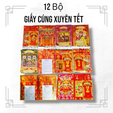 Combo 12 Bộ Giấy Cúng Tết 2.024 từ 23AL đến Mùng 10 – Giảm giá, Giá chỉ 145.000đ