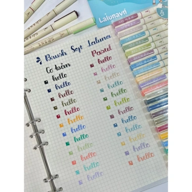 Combo 12 Bút Calligraphy Brush Soft Pastel Lalunavn A71 Giá 200k Bullet Journal 3