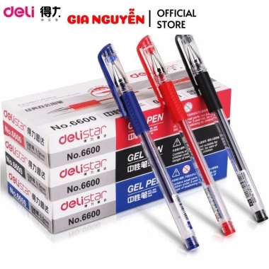 Combo 12 Bút Gel Deli 6.600s DAILY Ngòi 0.5mm + Ruột G34 G36 - 55.000