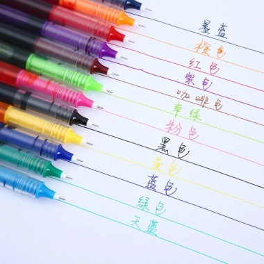 Combo 12 cây bút mực gel ngòi 0.5mm nhanh khô, 12 màu sắc, giá chỉ 26.800₫