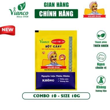 Combo 12 gói gia vị Cà Ri Vianco 10g-25g-50g - Ông Già Ấn Độ, giảm giá 66.000đ