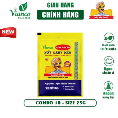 Combo 12 gói gia vị Cà Ri Vianco 10g-25g-50g - Ông Già Ấn Độ, giảm giá 66.000đ