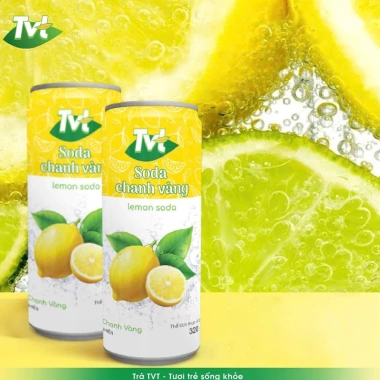 Combo 12 lon 320ml Soda Chanh Vàng TVT – Nước cốt chanh tự nhiên, soda nhẹ nhàng, giảm giá 105.600₫ 4