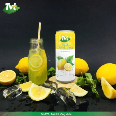 Combo 12 lon 320ml Soda Chanh Vàng TVT – Nước cốt chanh tự nhiên, soda nhẹ nhàng, giảm giá 105.600₫ 6
