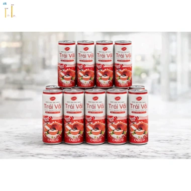 Combo 12 lon Nước Trái Vải Có Ga – Nước Giải Khát Thùng Đặc Biệt, Giá 137.749₫