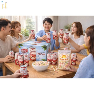 Combo 12 lon Nước Trái Vải Có Ga – Nước Giải Khát Thùng Đặc Biệt, Giá 137.749₫