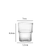 Combo 12 Ly thủy tinh Lucky 2 tầng khía sọc Stackable Tumbler 202ml - Nhập khẩu Thái Lan, Giá chỉ 189.000₫ 2
