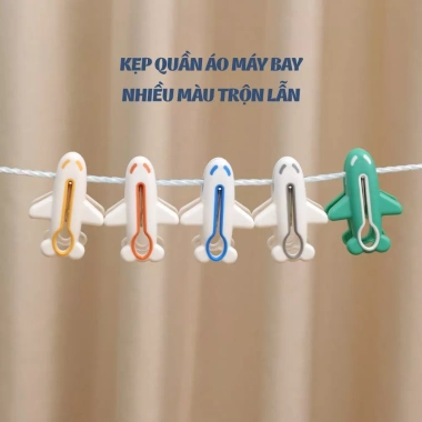 Combo 12 móc kẹp đa năng Milana dạng giọt nước liền khối - Chống trơn trượt, kẹp quần áo, phơi đồ, giá ưu đãi 51.000 VND 2