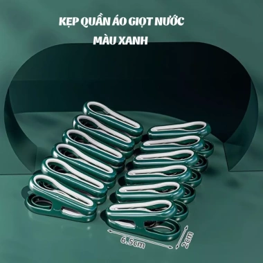 Combo 12 móc kẹp đa năng Milana dạng giọt nước liền khối - Chống trơn trượt, kẹp quần áo, phơi đồ, giá ưu đãi 51.000 VND 3