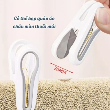 Combo 12 móc kẹp đa năng Milana dạng giọt nước liền khối - Chống trơn trượt, kẹp quần áo, phơi đồ, giá ưu đãi 51.000 VND 8