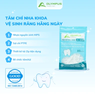 Combo 12 túi tăm chỉ nha khoa Olympus - Vệ sinh răng miệng chất lượng cao, giá ưu đãi 89.400₫