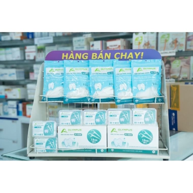 Combo 12 túi tặng 1 (1.040 psc) Tăm chỉ nha khoa Olympus chuẩn ISO y tế an toàn, giá 85.500₫