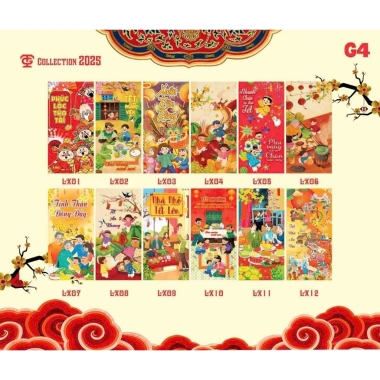 Combo 120 Bao Lixi + 60 Tết 2.026 - Bộ sưu tập đa mẫu thiết kế độc đáo, giá 35.000 VND 9