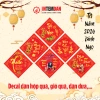 Combo 120 tem Tết Vinh Liên 5x5cm - Dán lọ hạt, giỏ quà, dưa, bánh chưng - Đỏ vuông - 58.200đ