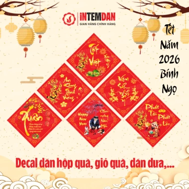 Combo 120 tem Tết Vinh Liên 5x5cm - Dán lọ hạt, giỏ quà, dưa, bánh chưng - Đỏ vuông - 58.200đ