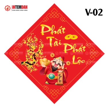 Combo 120 Tem Tết Vinh Liên Dán Lọ Hạt Giỏ Quà Bánh Chưng Hình Vuông Đỏ 60.000₫
