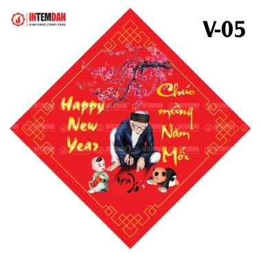 Combo 120 Tem Tết Vinh Liên Dán Lọ Hạt Giỏ Quà Bánh Chưng Hình Vuông Đỏ 60.000₫
