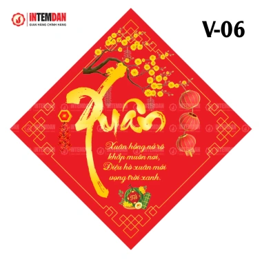 Combo 120 Tem Tết Vinh Liên Dán Lọ Hạt Giỏ Quà Bánh Chưng Hình Vuông Đỏ 60.000₫