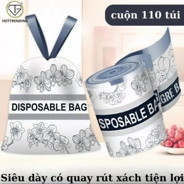 Combo 120 Túi Đựng Rác Dây Kéo Siêu Dày – Môi Trường Tự Phân Hủy Giá 51.000 VND