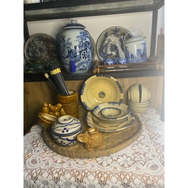 Combo 14 món Gốm Chỉ Xanh & Phết Xanh Gốm Xưa Lái Thiêu - Giá ưu đãi 299.000₫, Hoài Niệm cho Người Yêu Thú Nhận 2