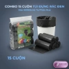 Combo 15 cuộn túi rác đen 55x65 tự phân hủy dày, thân thiện môi trường 30.000₫