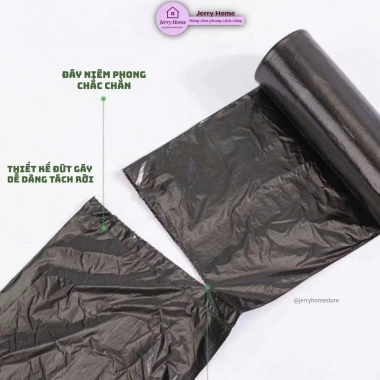 Combo 15 cuộn túi rác đen 55x65 tự phân hủy dày, thân thiện môi trường 30.000₫