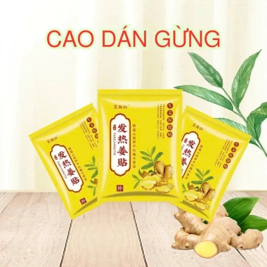 Combo 150 miếng Dán Gừng Nóng Giảm Đau - Giảm nhức mỏi vai gáy, xương khớp, mọi lứa tuổi
