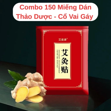 Combo 150 miếng dán thảo dược giảm đau cổ vai gáy, xương khớp, cải thiện giấc ngủ chỉ 35.000₫