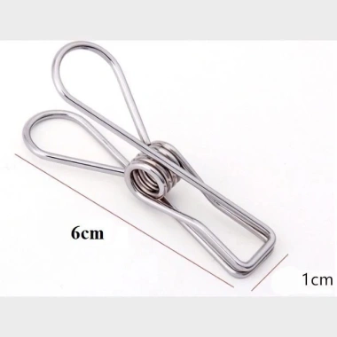 Combo 16 Kẹp Inox 304 Phơi Đồ - Kẹp Treo Đa Năng Cỡ To 6cm Giá Chỉ 17.000đ 6