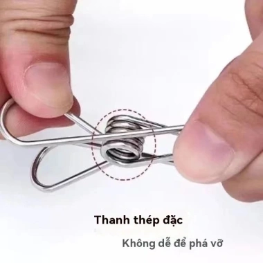 Combo 16 Kẹp Inox 304 Phơi Đồ - Kẹp Treo Đa Năng Cỡ To 6cm Giá Chỉ 17.000đ 9
