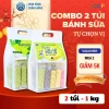 Combo 1kg Bánh Sữa Ba Vì 8 vị 37 thanh 500g Tiết Kiệm Bánh Kẹo Tết Đặc Sản 250k