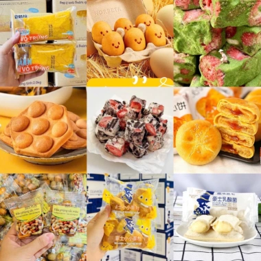 Combo 1Kg Bánh tươi mix vị Đài Loan không trùng vị Đồ ăn vặt ngon rẻ Sài Gòn 99k