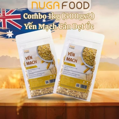 Combo 1kg Yến Mạch Cán Mỏng NUGAFOOD Nhập Khẩu Úc Giảm Cân Ăn Kiêng Ưu Đãi 115.750 VND