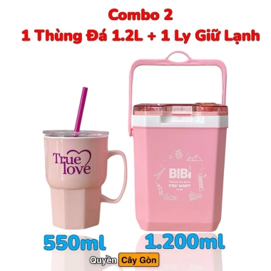 Combo 2-1 Thùng Đá Mini 1.2L + Ly 550ml - Giữ Nhiệt Tốt, Giá Sốc 80.000₫ 2